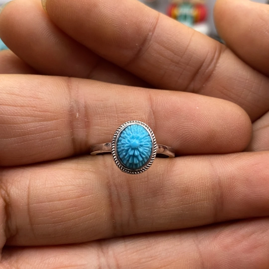 绿松石银S925镶嵌珠宝奇石