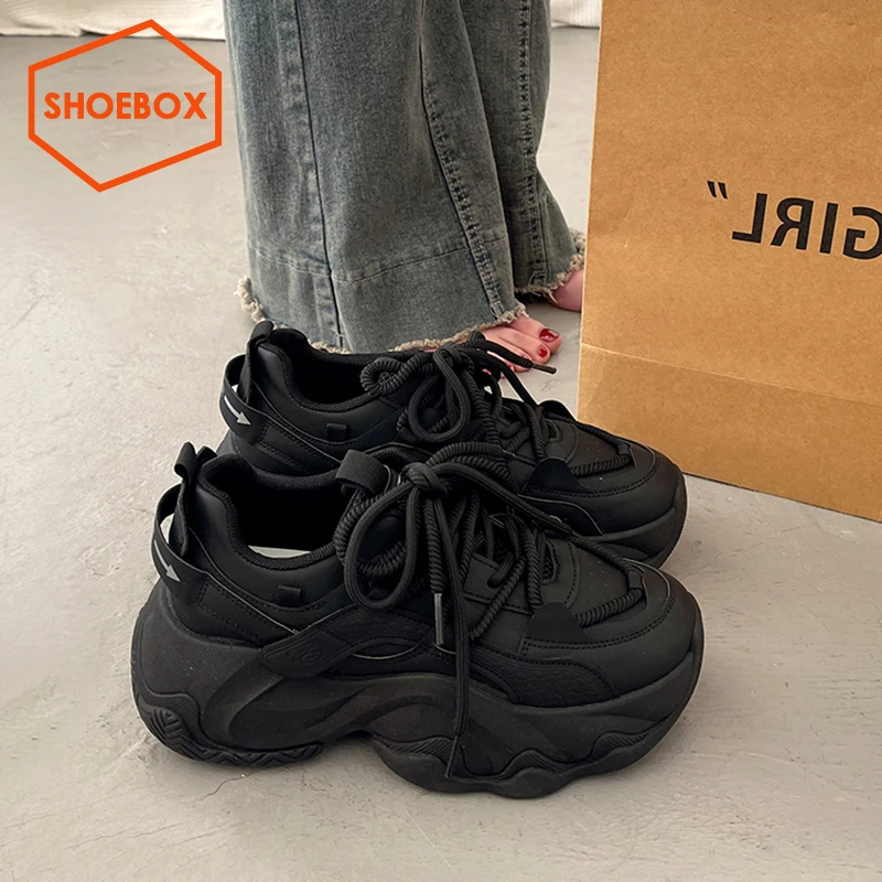 达芙妮集团鞋柜厚底老爹鞋女春季2025爆款增高百搭时尚休闲运动鞋