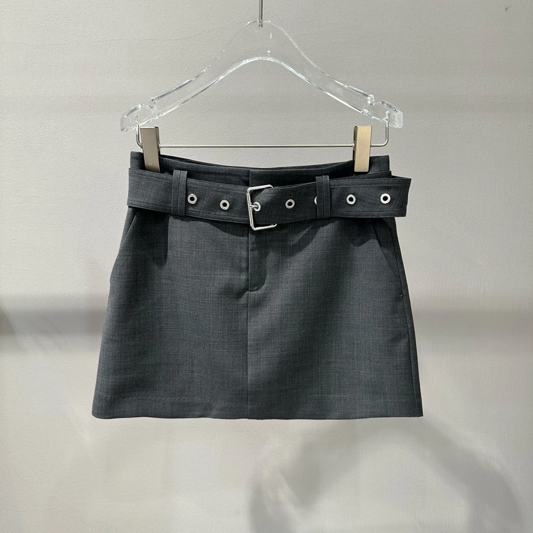 半裙25年新款显瘦百搭收腰A字短裙3523