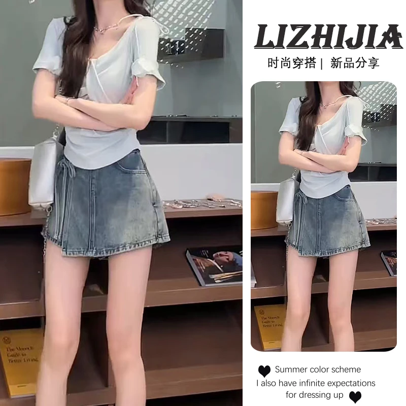 2025夏季新款女装韩版独特漂亮套装减龄气质上衣时尚裙裤两件套