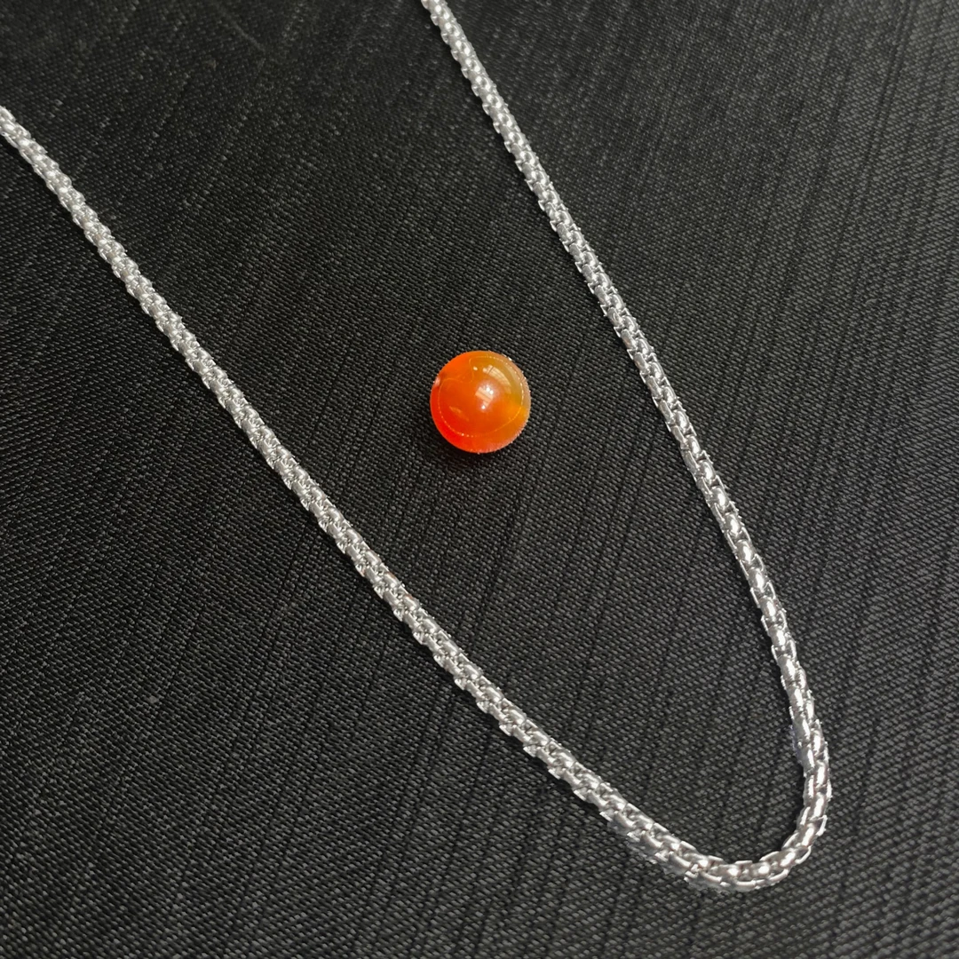 天然玛瑙珠珠配链子多样性发其一时尚气质精致百搭配合金链子