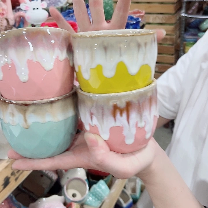 有孔.凑单10元陶瓷花盆发货！