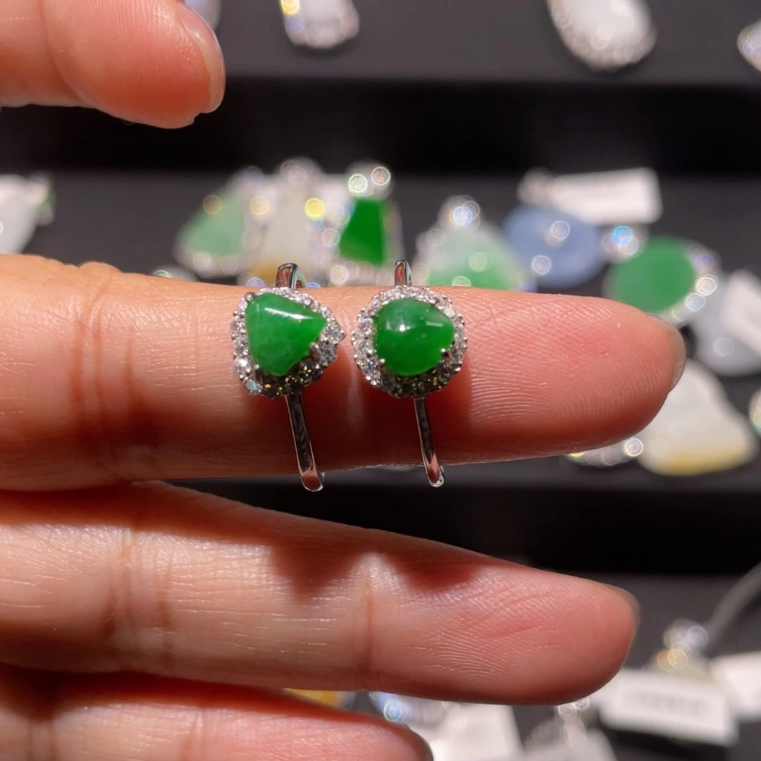 是***啊翡翠银S925镶嵌挂件