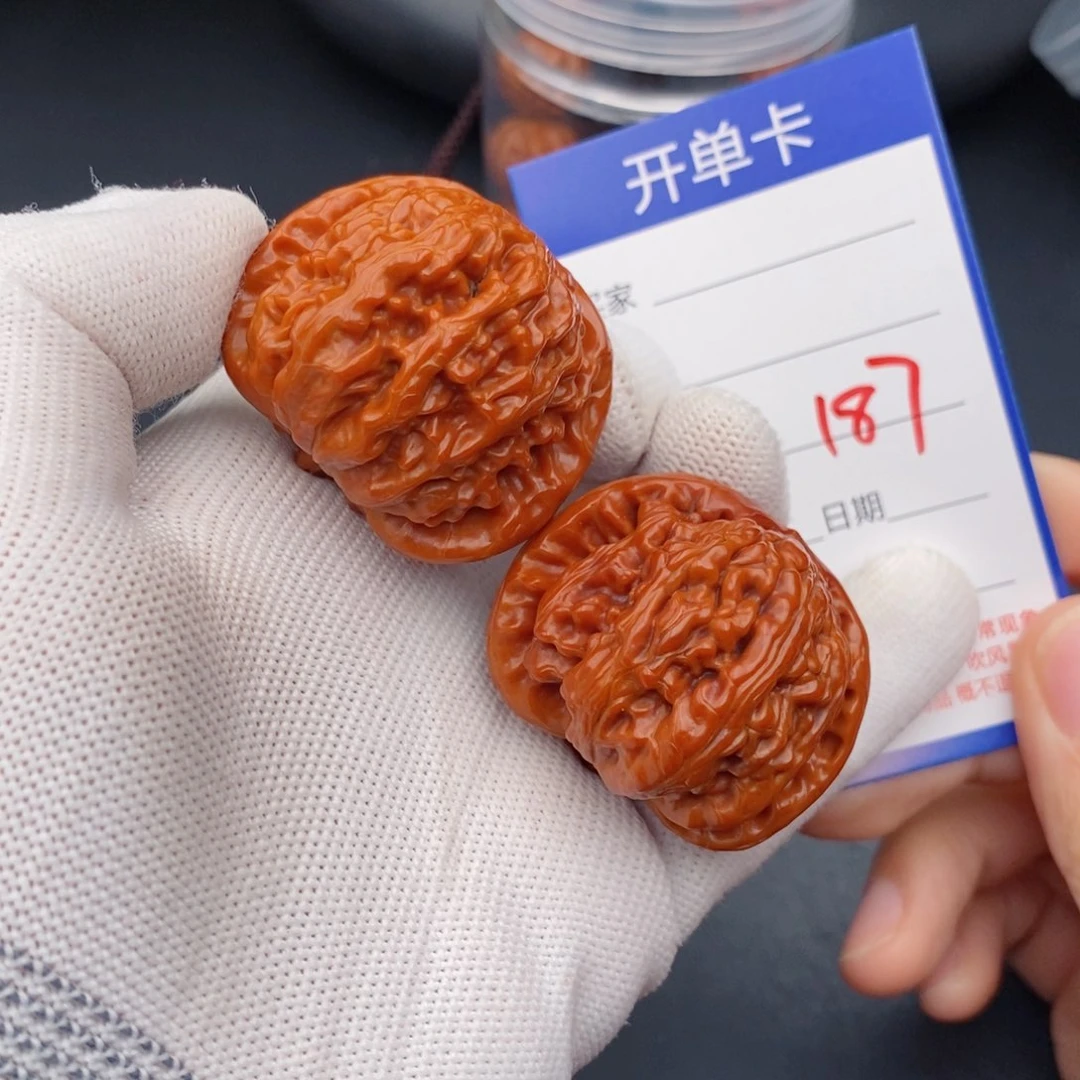 文玩核桃把件41球白187