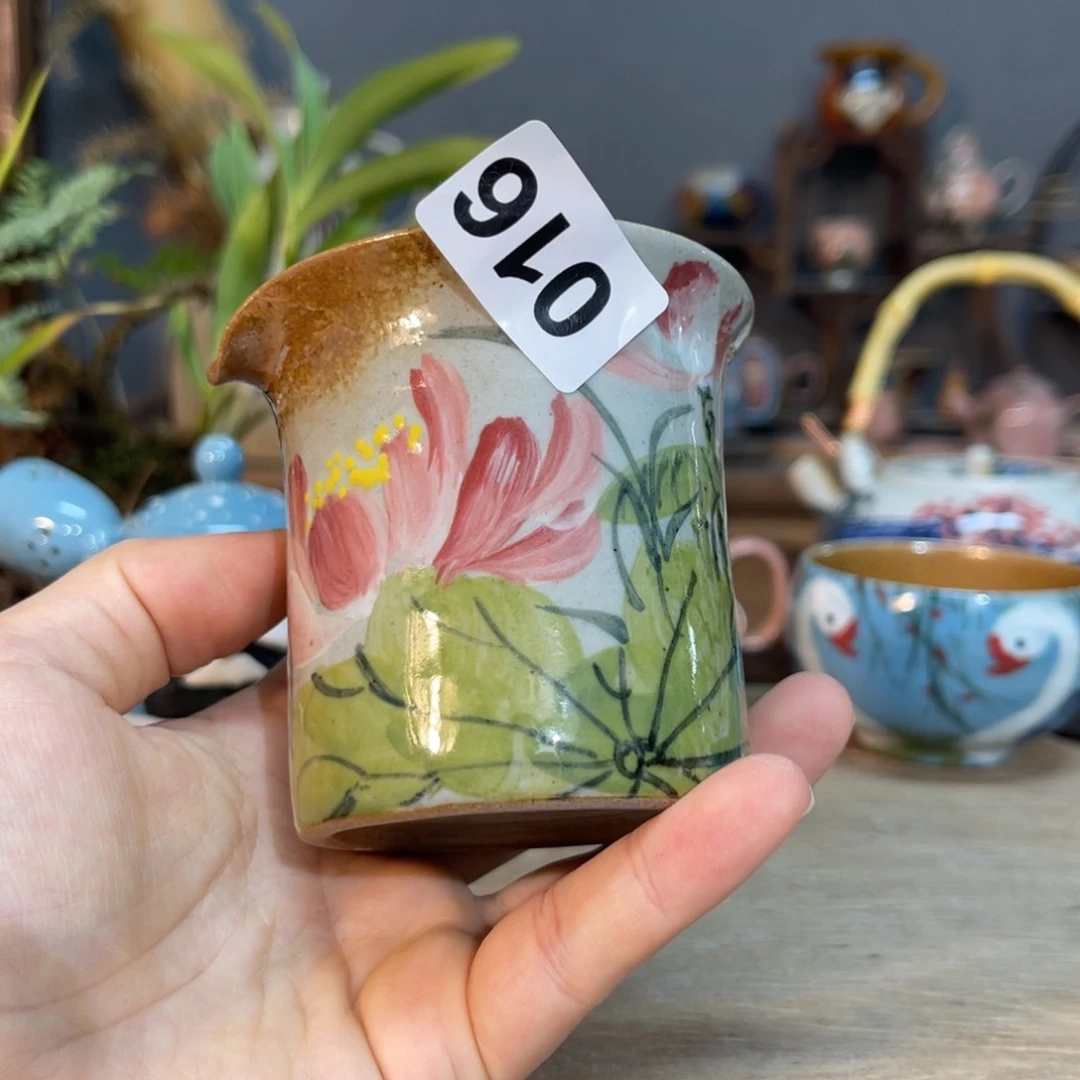 壶素浅陶瓷手工手绘