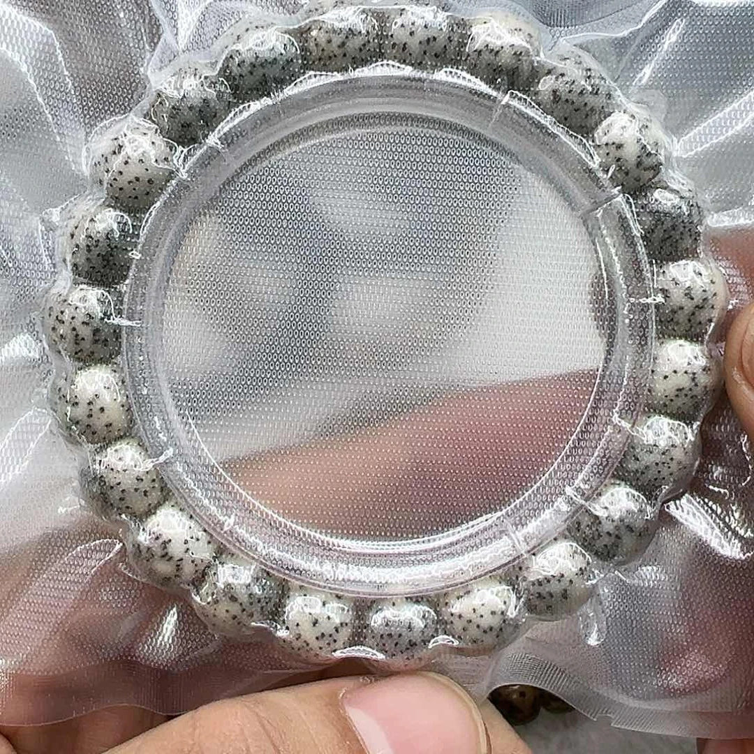 星月菩提手串49练手糯冰石玉星月菩提单圈10