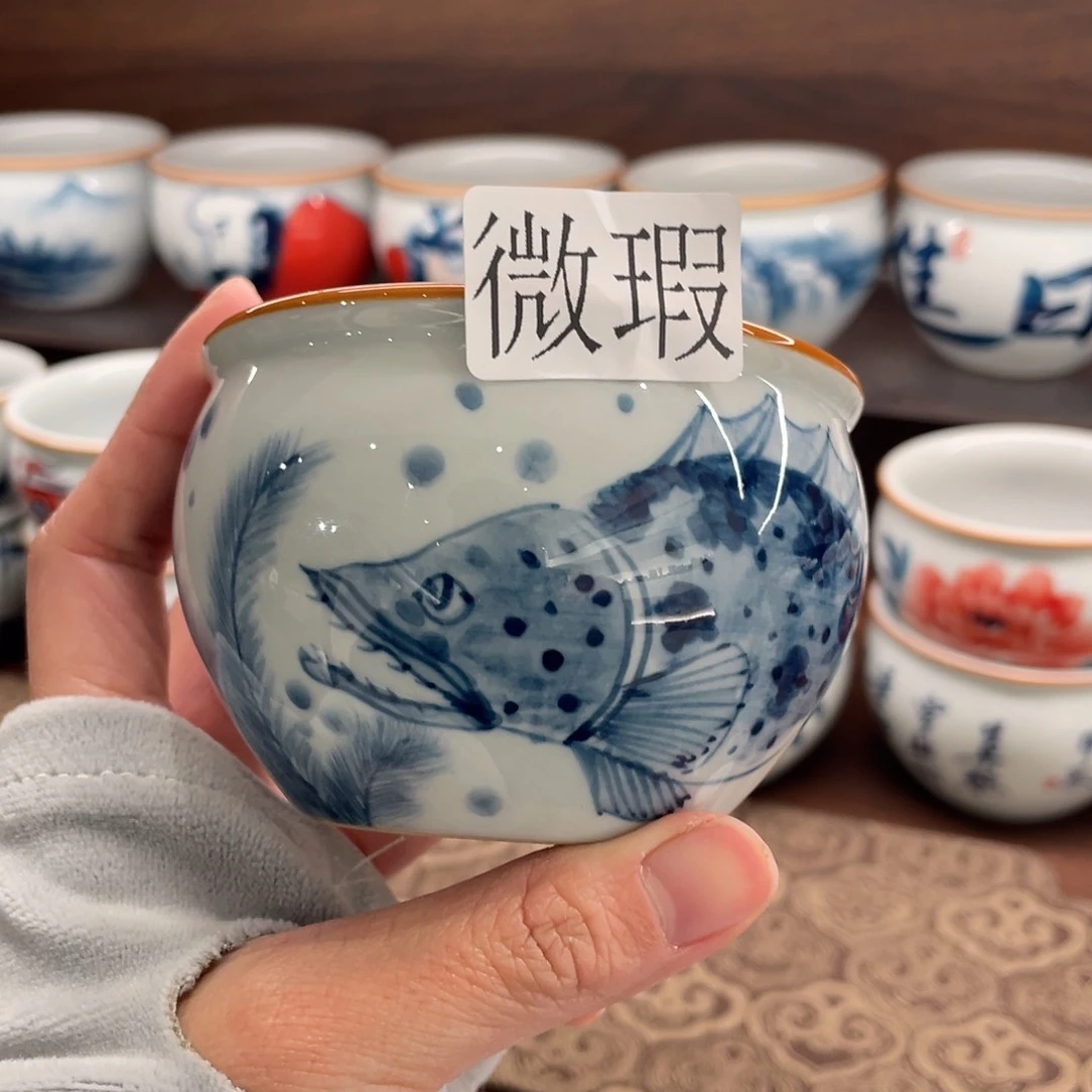 微瑕釉下彩纯手绘