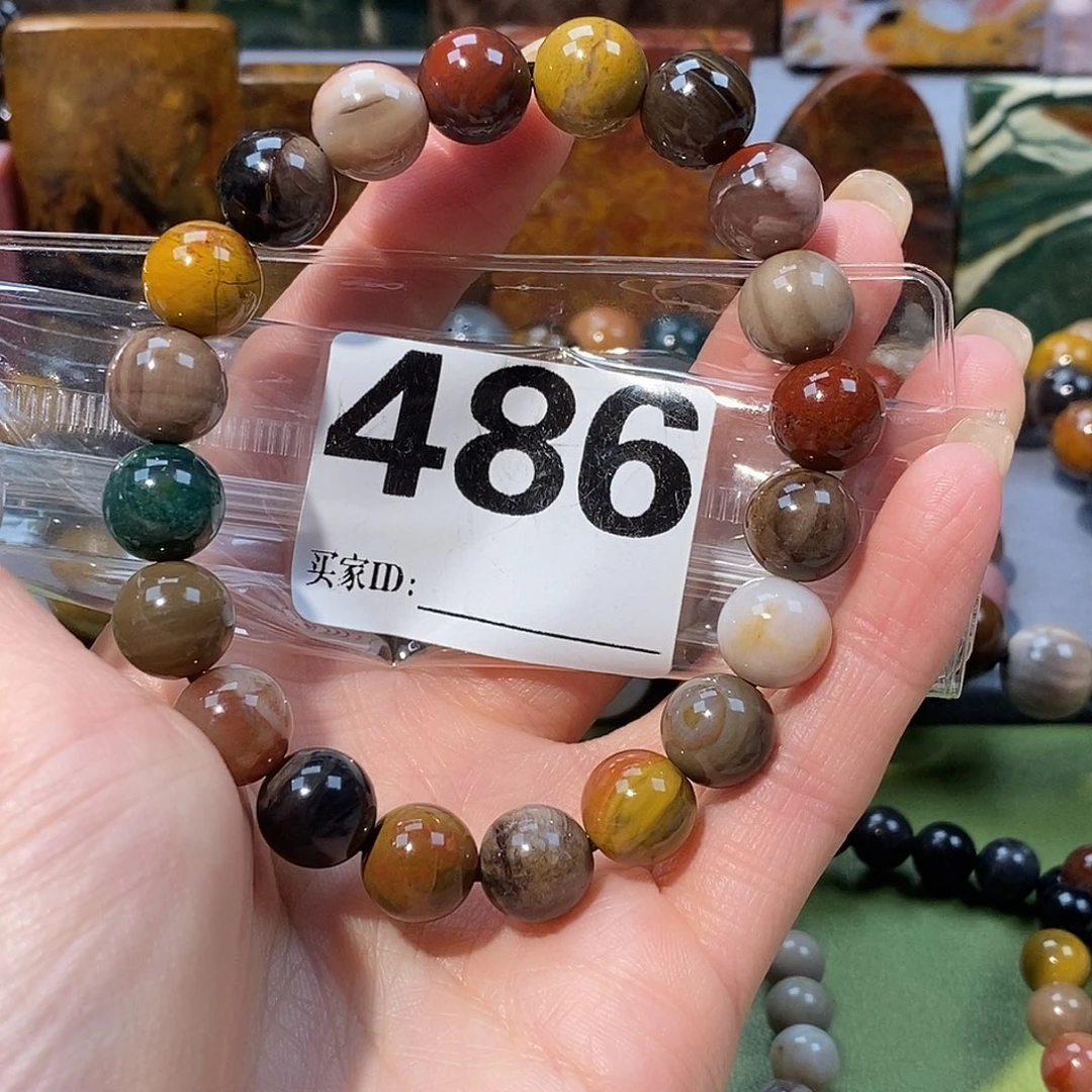 未镶嵌天然北票硅化玉手串硅化玉