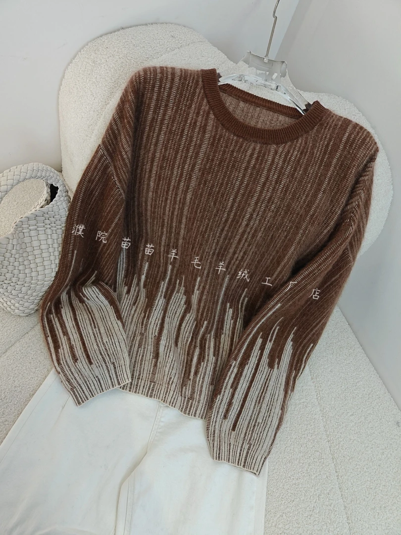 【苗苗.66103】秋冬新款时尚百搭设计款山羊绒针织衫