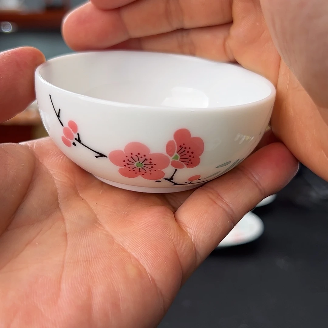 玉泥翠竹红梅普洱杯