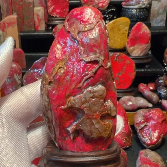 可***好昌化鸡血石原石摆件