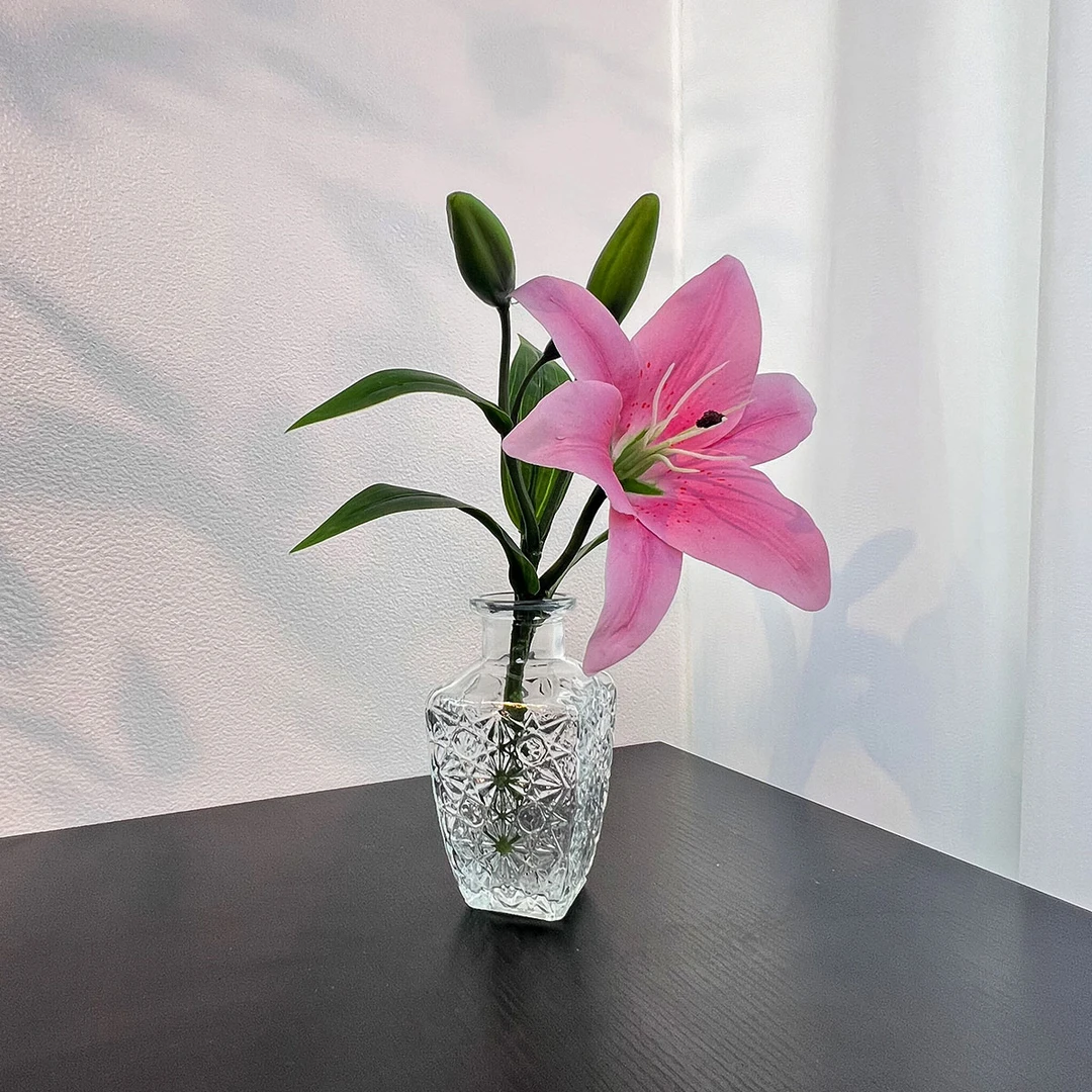 【拍一发二】手感香水百合花仿真花高品质客厅家居餐桌摆件