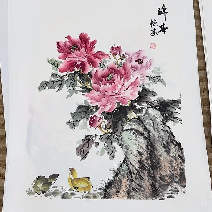 国画花鸟的故事在我三开