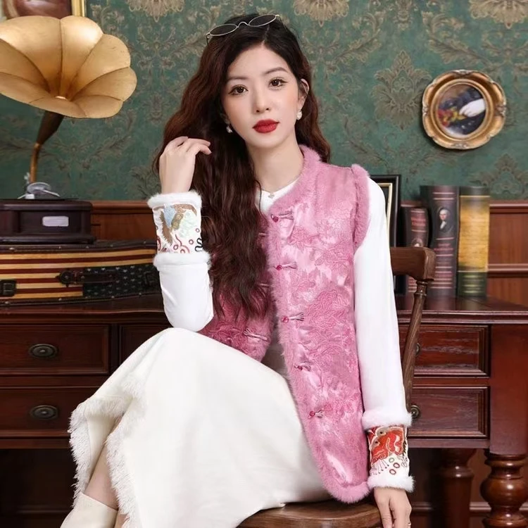 261款刺绣文艺风马夹中国风百搭