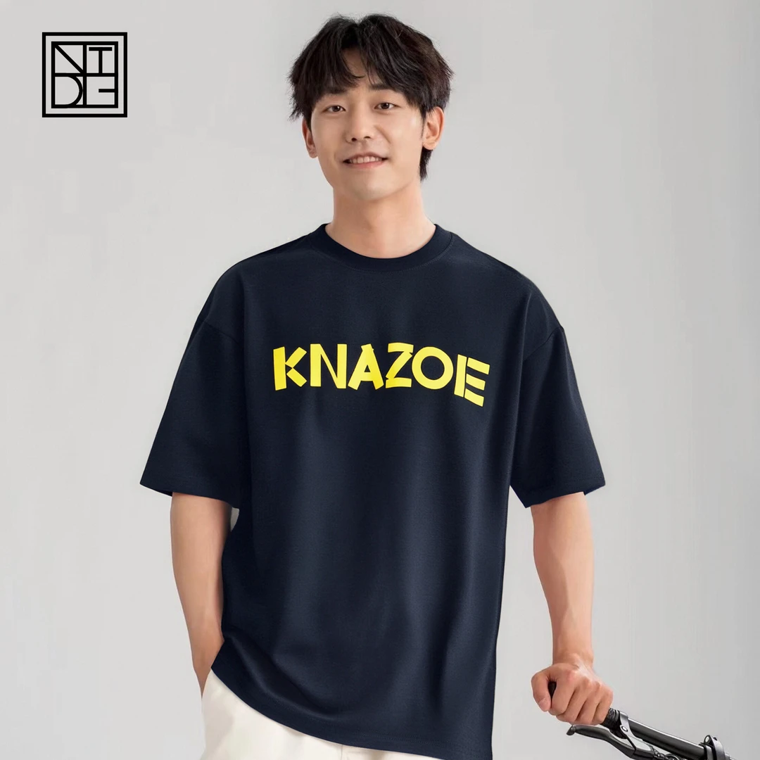 美式休闲时尚个性字母设计印花圆领套头短袖77239