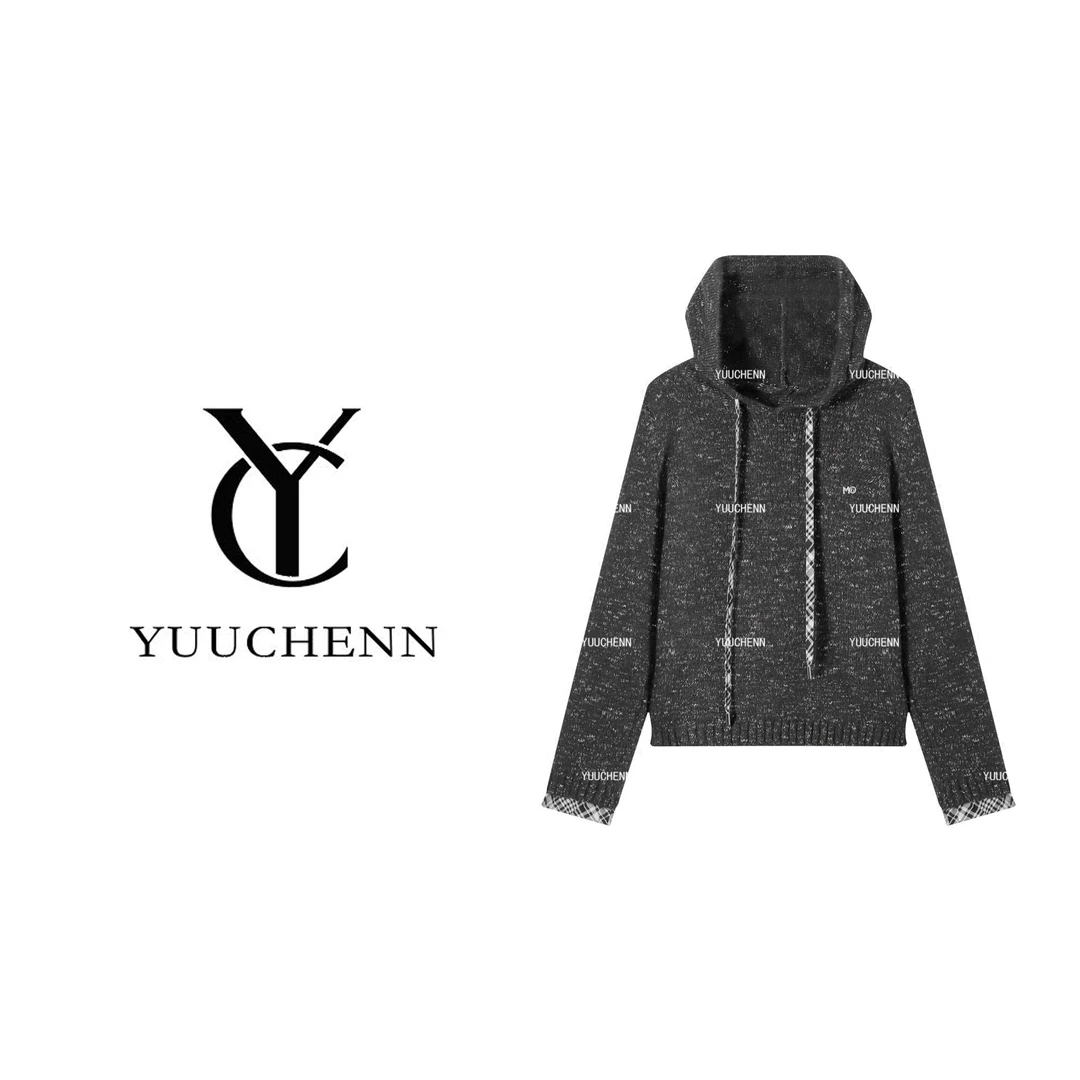YUUCHENN 宽松型秋冬针织女常规款慵懒风带帽JYY-W869