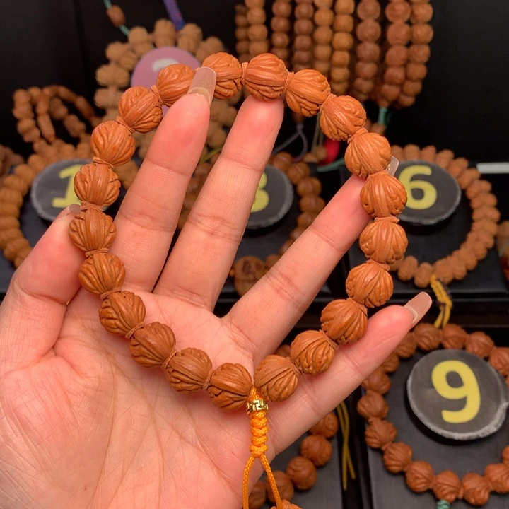 桃核吊坠1.4野生火麒麟手串