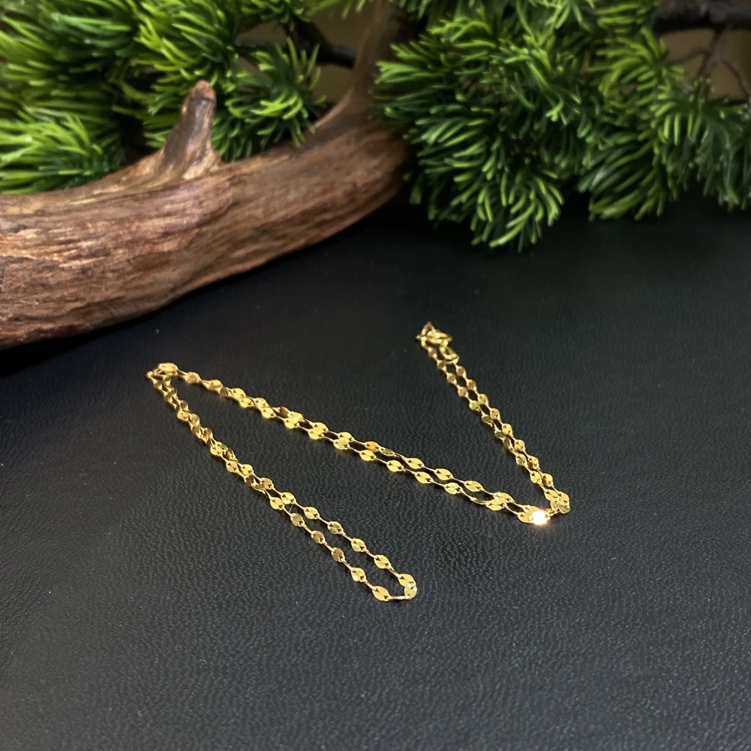 【小北珠宝】18K金鱼嘴项链6-17L17X12【链长约45cm】