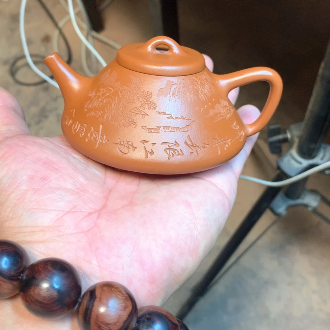 茶壶紫砂原矿赵庄朱泥精工子冶瓢150c c