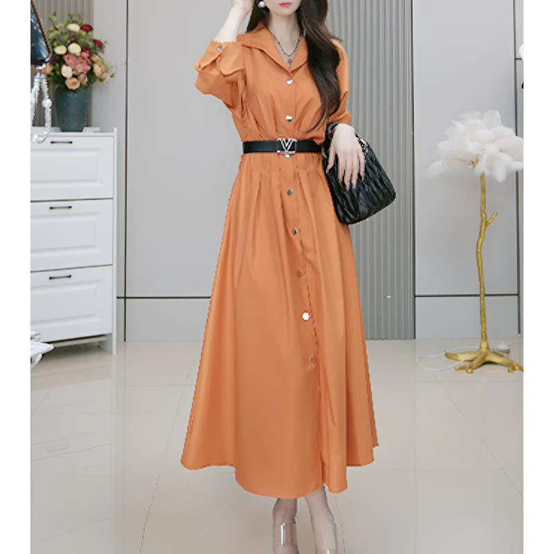 YY（送腰带）2025春季设计师新款气质连衣裙3136