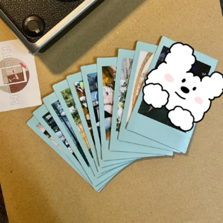 蓝边拍立得打印专拍链接个人来图定制爱豆明星周边