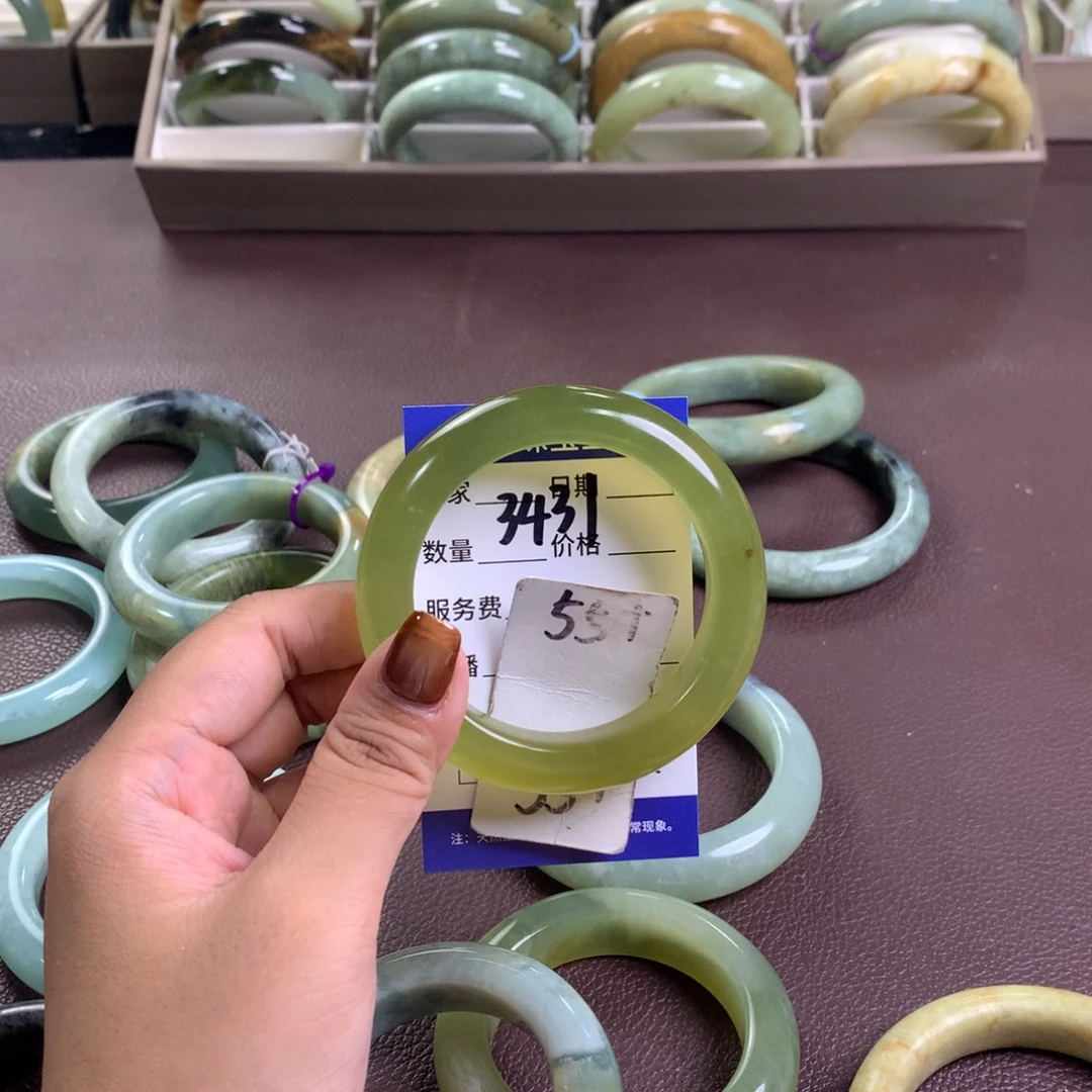 未镶嵌蛇纹石玉手镯3434