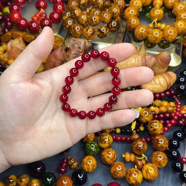 松木琥珀木文玩手串