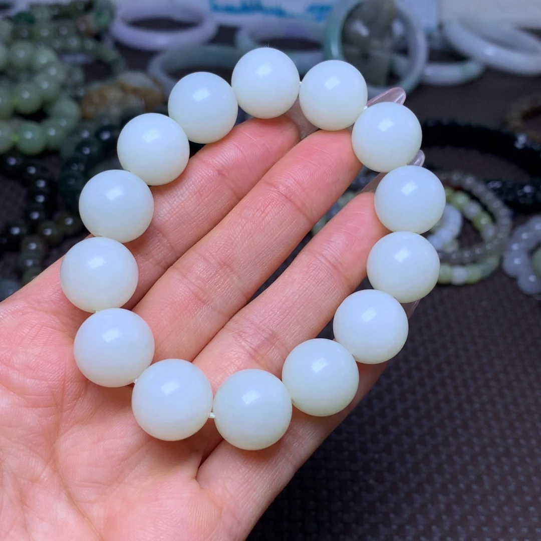 未镶嵌手串和田玉卡15➕