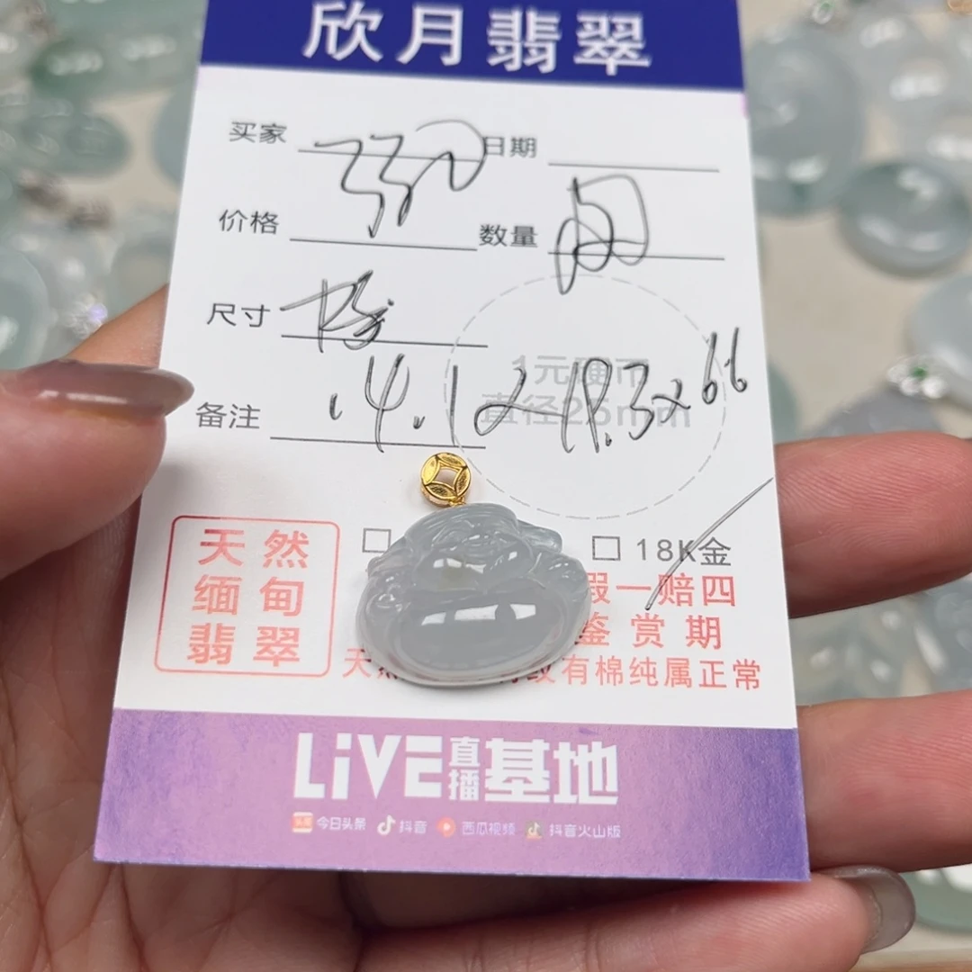 翡翠未镶嵌颈饰天然