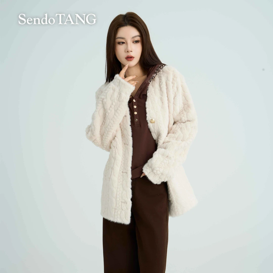 正肩不显胖【雪绵豆沙】胖多女装新款时尚设计百搭宽松显瘦外套