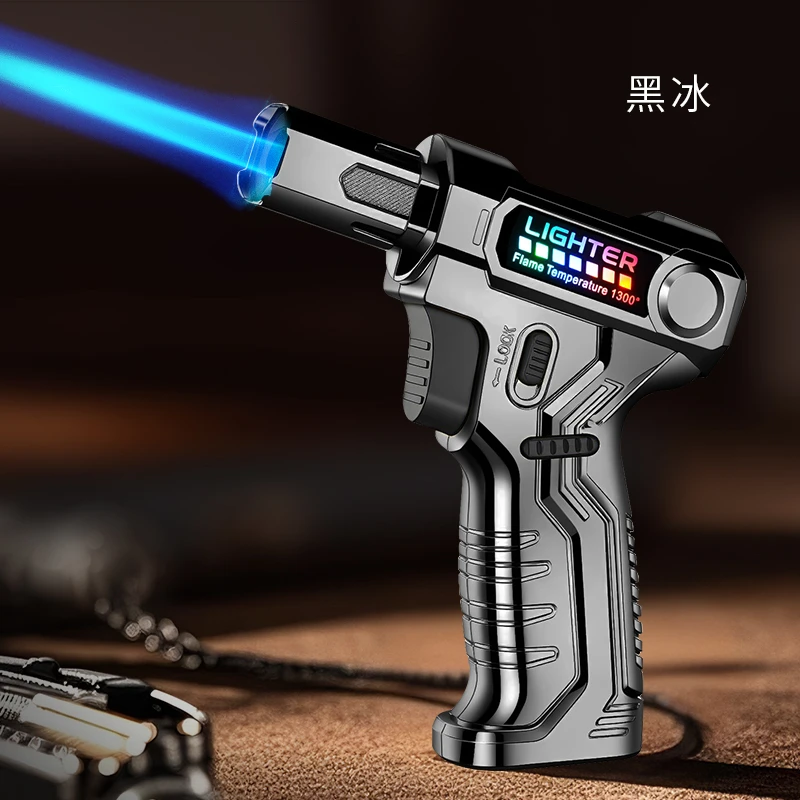 升级版充电式启动防风焊枪打火机适用于家庭户外露营烧烤点火