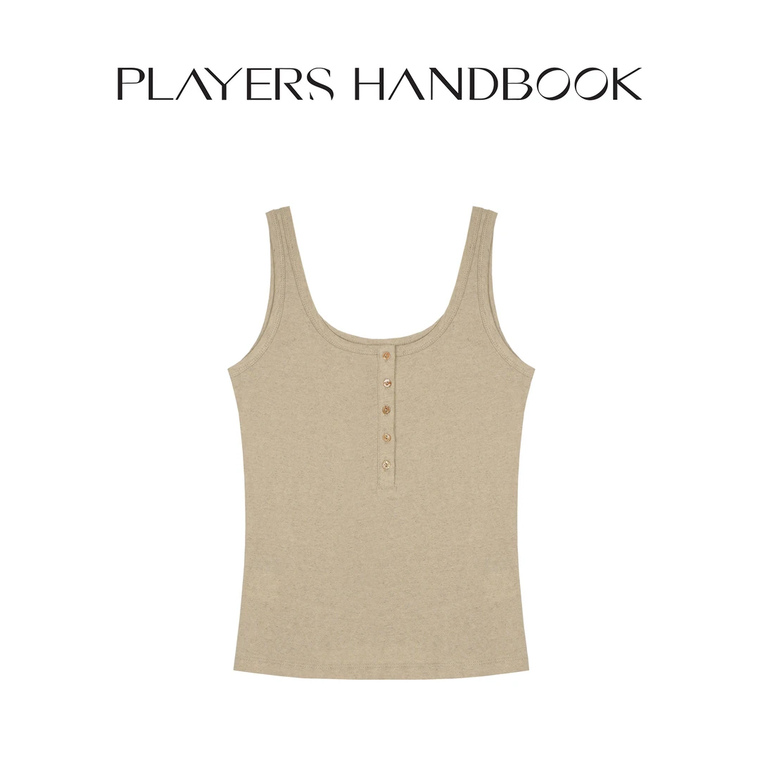 Players Handbook极简风格潮流时尚休闲百搭亚麻背心 PH2169