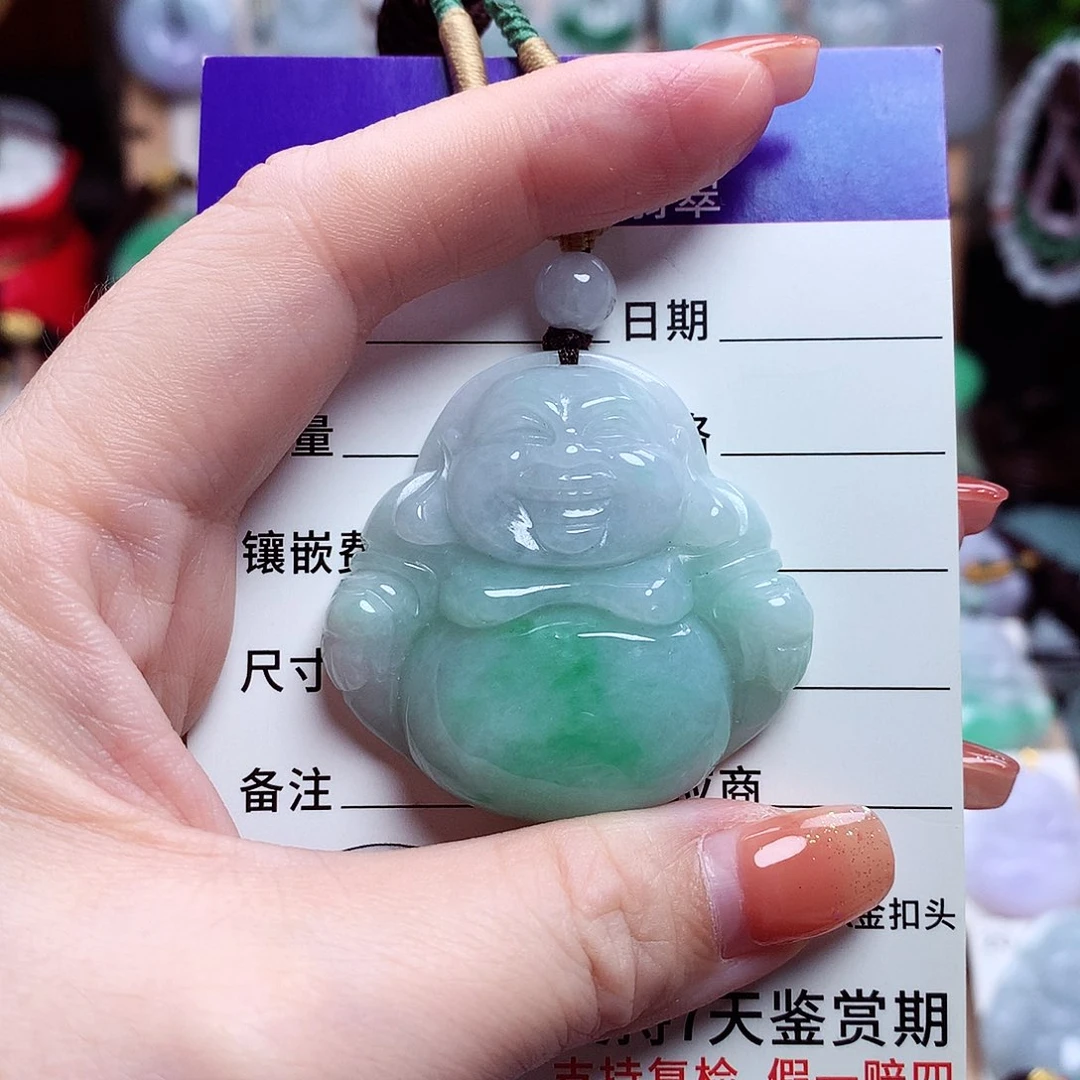 颈饰未镶嵌翡翠佛公45