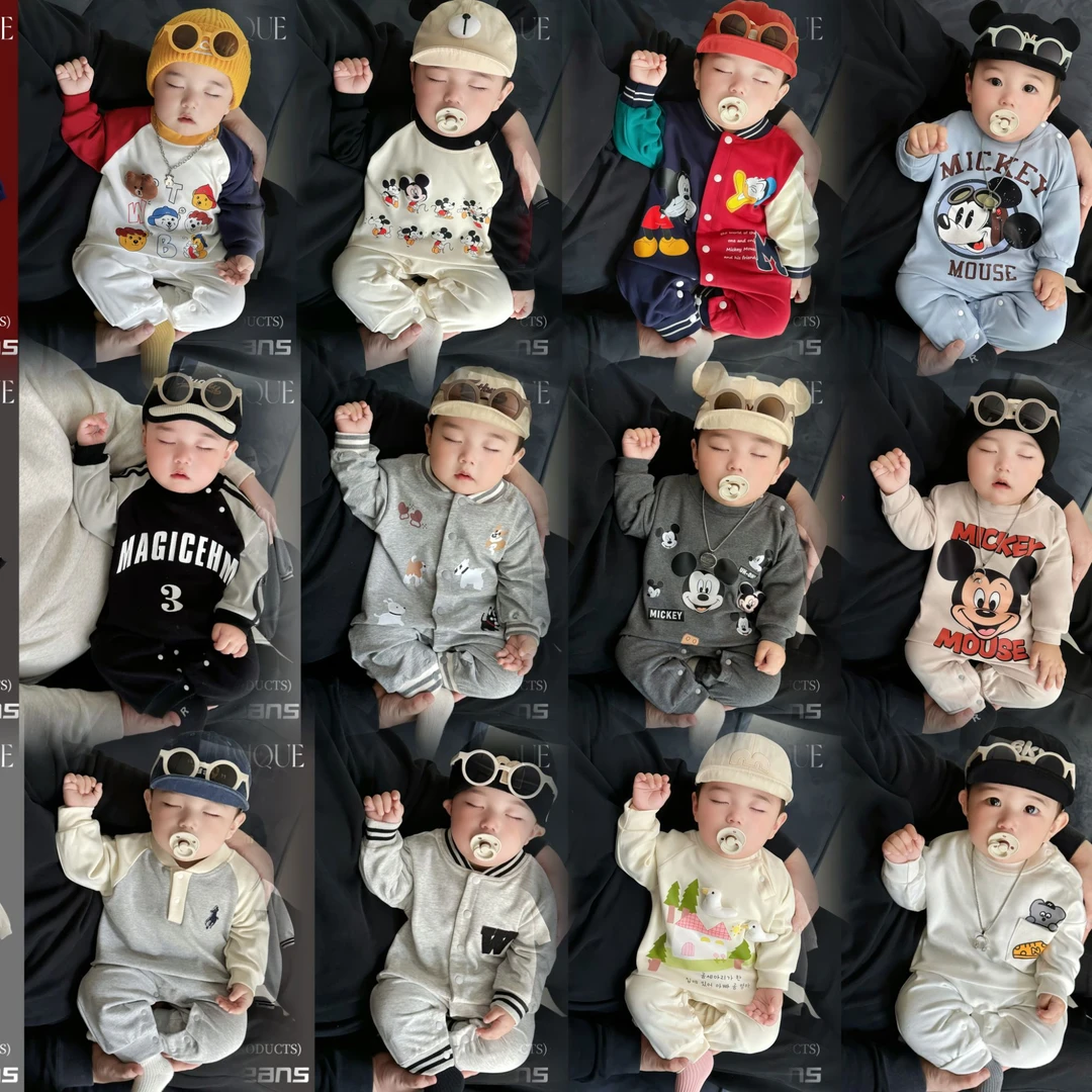 春季大集合！2025新品宝宝衣服A棉柔软舒适卡通新生儿连体哈衣