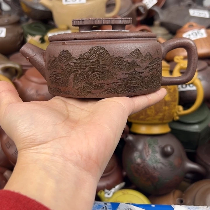 紫砂茶壶盖子微磕