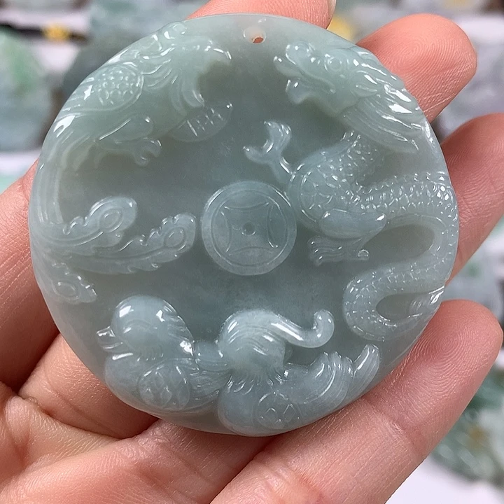 翡翠未镶嵌颈饰龙凤呈祥福利