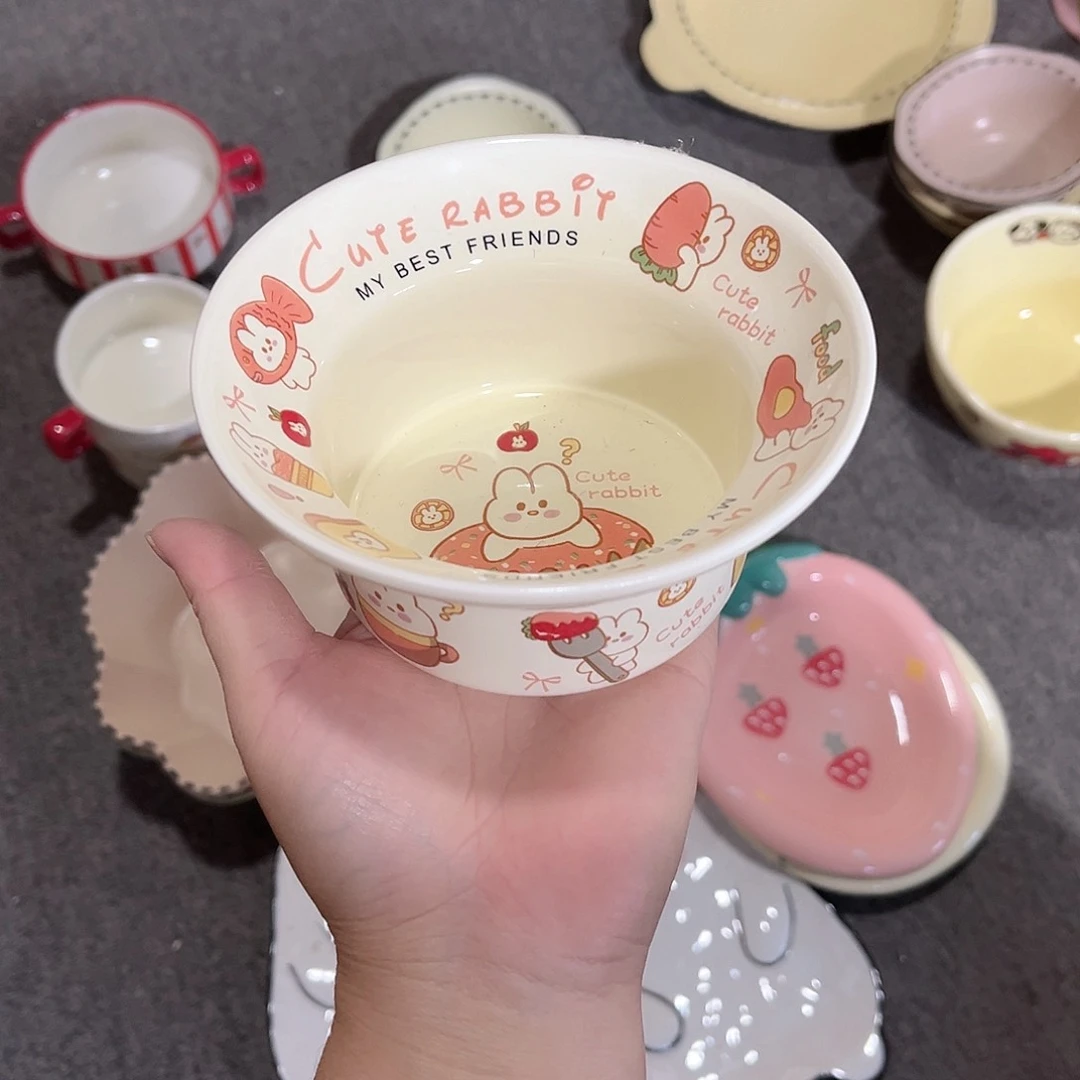 4寸小兔子碗陶瓷餐具系列