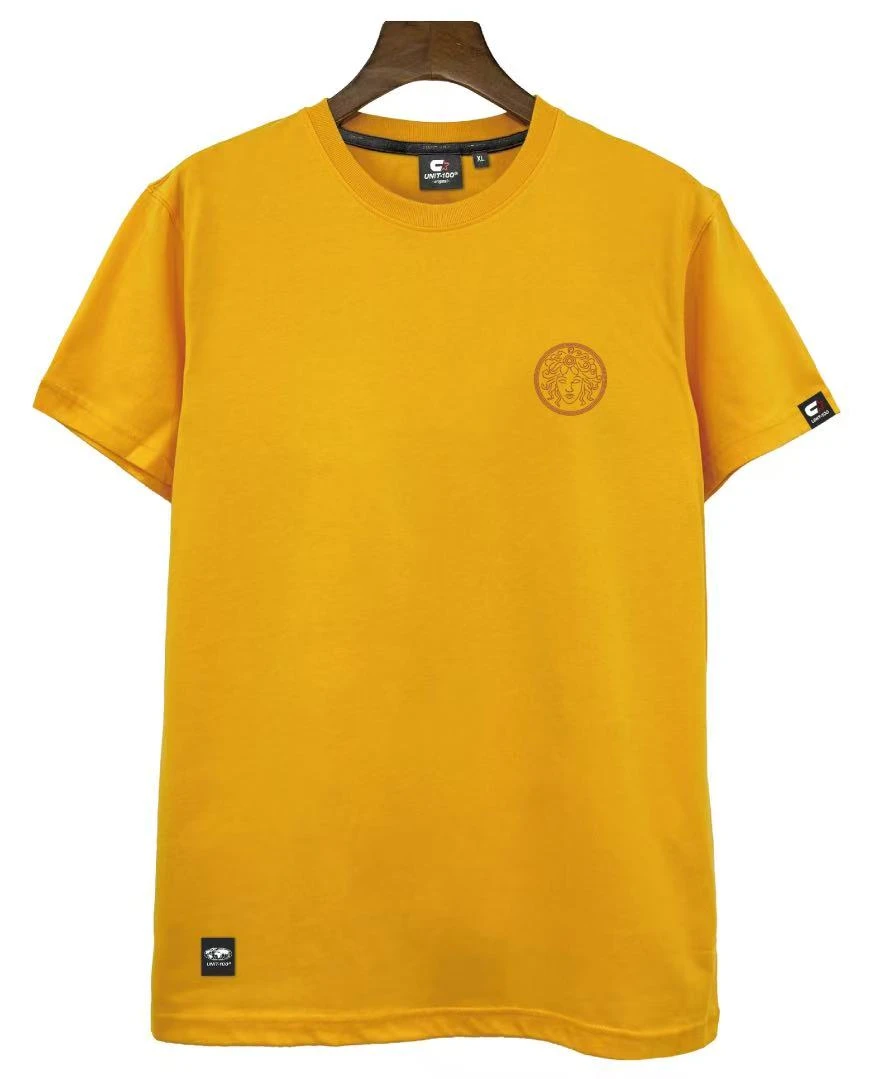 28891#欧版宽松纯棉夏季字母印花透气情侣款圆领百搭户外短袖