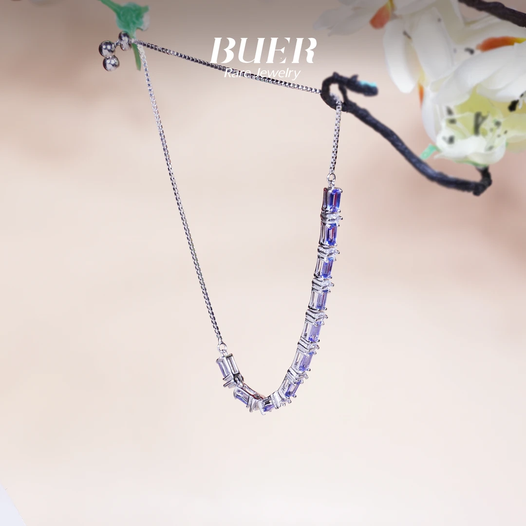 【不二】坦桑石银镶手链