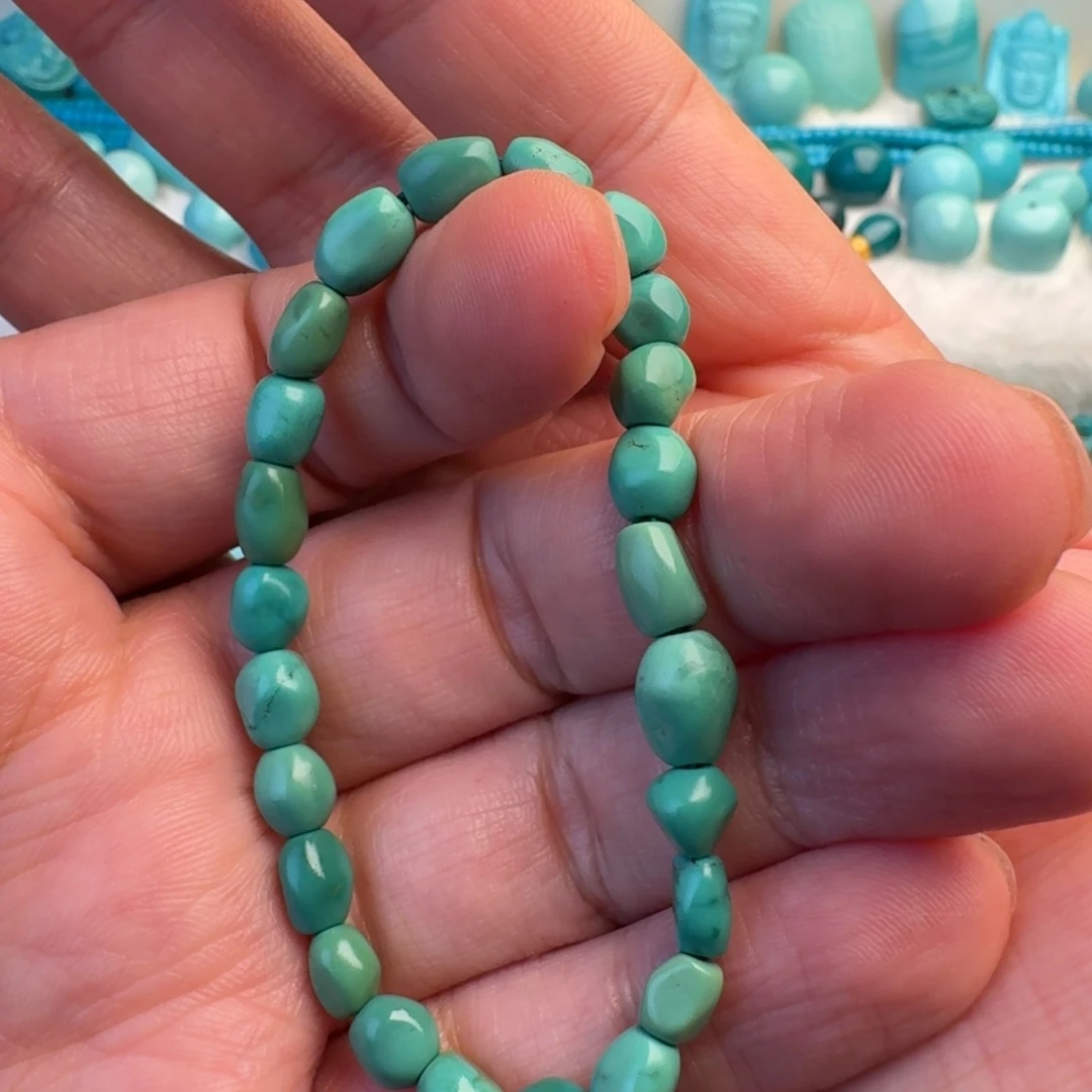 绿松石未镶嵌珠宝奇石6mm