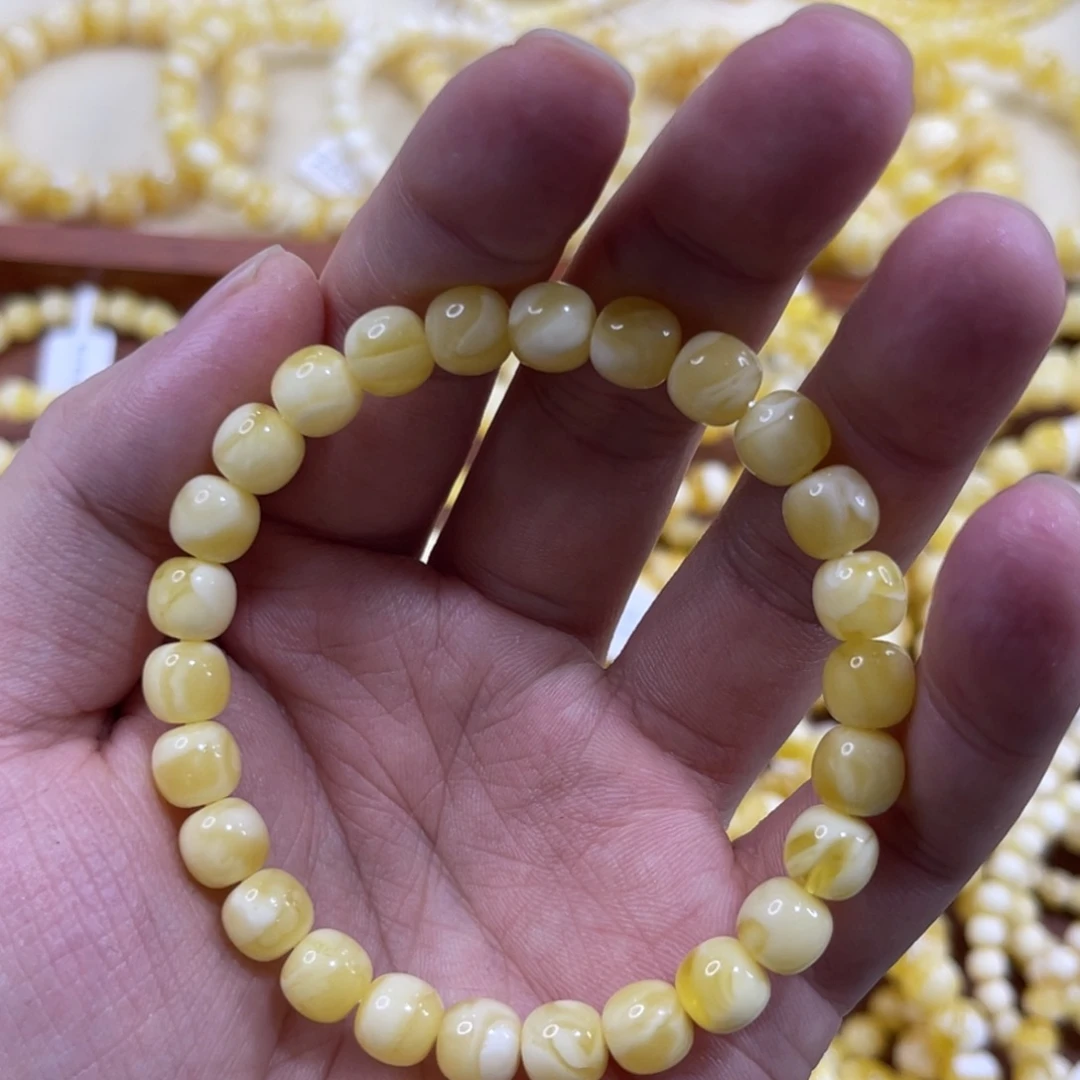 蜜蜡未镶嵌珠宝奇石8mm