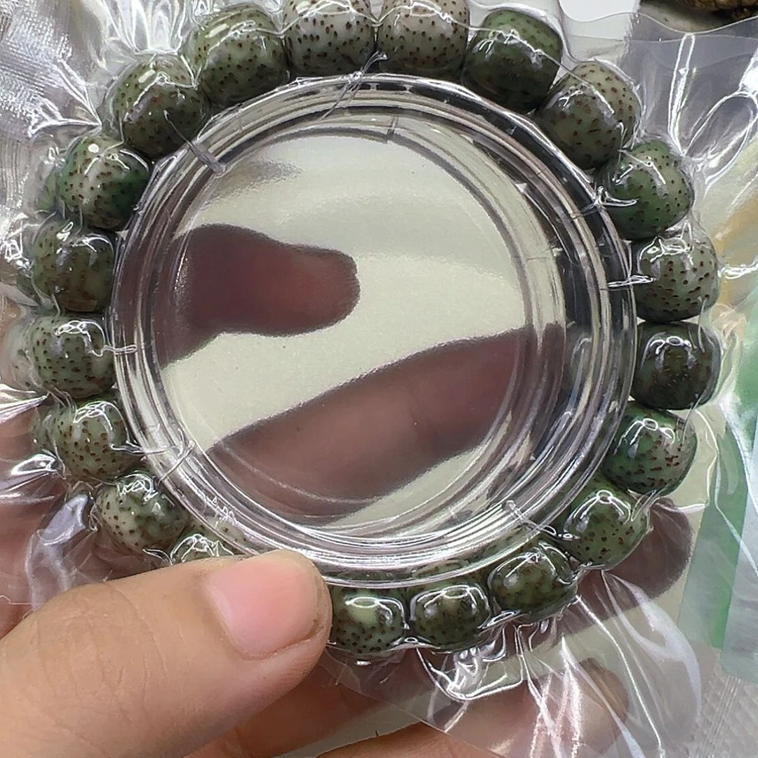 手串星月菩提8传说绿星月菩提单圈11左右