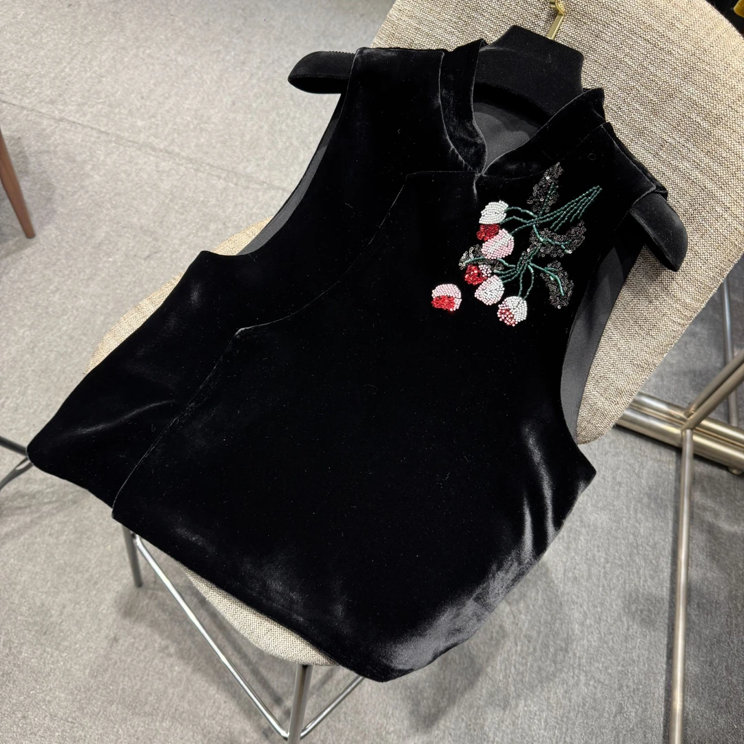 2026新春立领薄款唐装无袖上衣马夹新中式