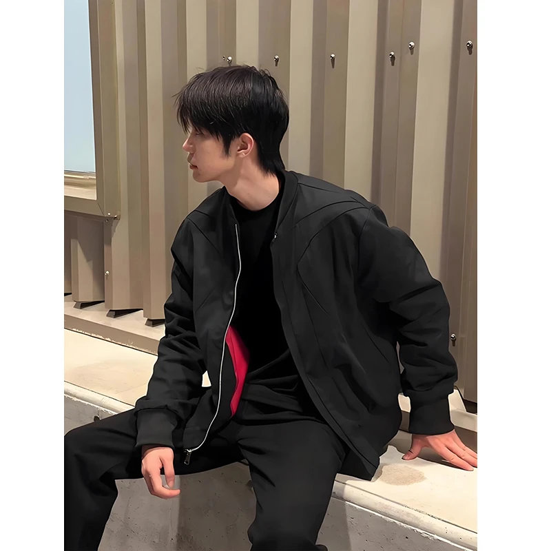 cleanfit解构飞行员夹克男款秋季显肩宽短款外套高级感痞帅棒球服