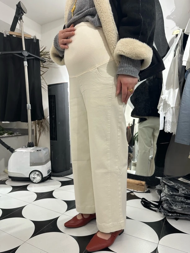 【实体店高品质】孕妈妈显瘦九分阔腿裤加大弹力孕妇裤