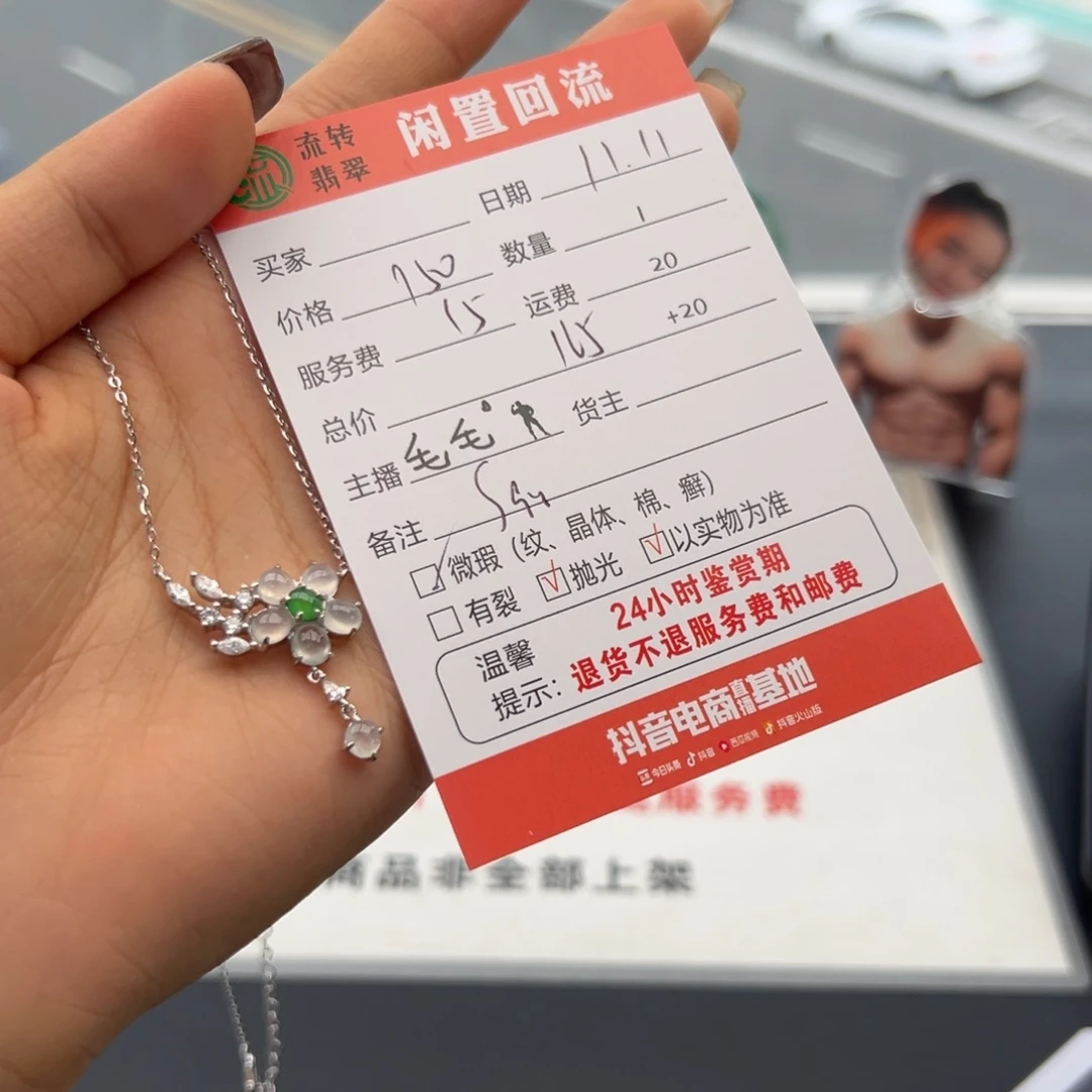 颈饰银S925镶嵌翡翠岁***?