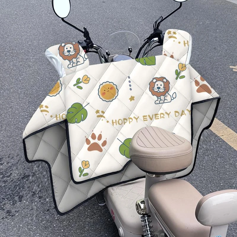 电动车挡风被四季通用冬季防风电瓶摩托双面防水夏防晒春秋防雨罩