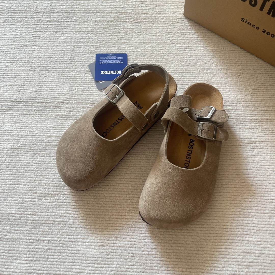 日韩订单·全真皮进口德国工艺软木鞋床一鞋两穿玛丽珍浅口勃肯鞋