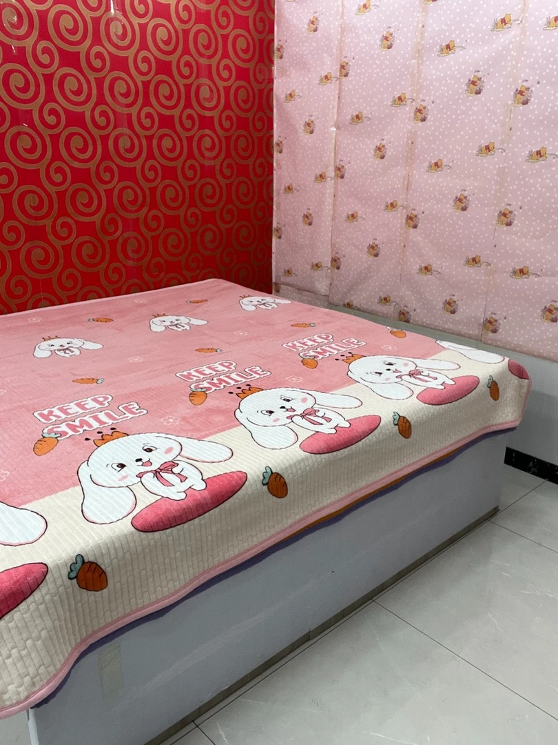 新客立减牛奶绒床盖拼接床榻榻米四季通用大火炕可机洗榻榻米床盖