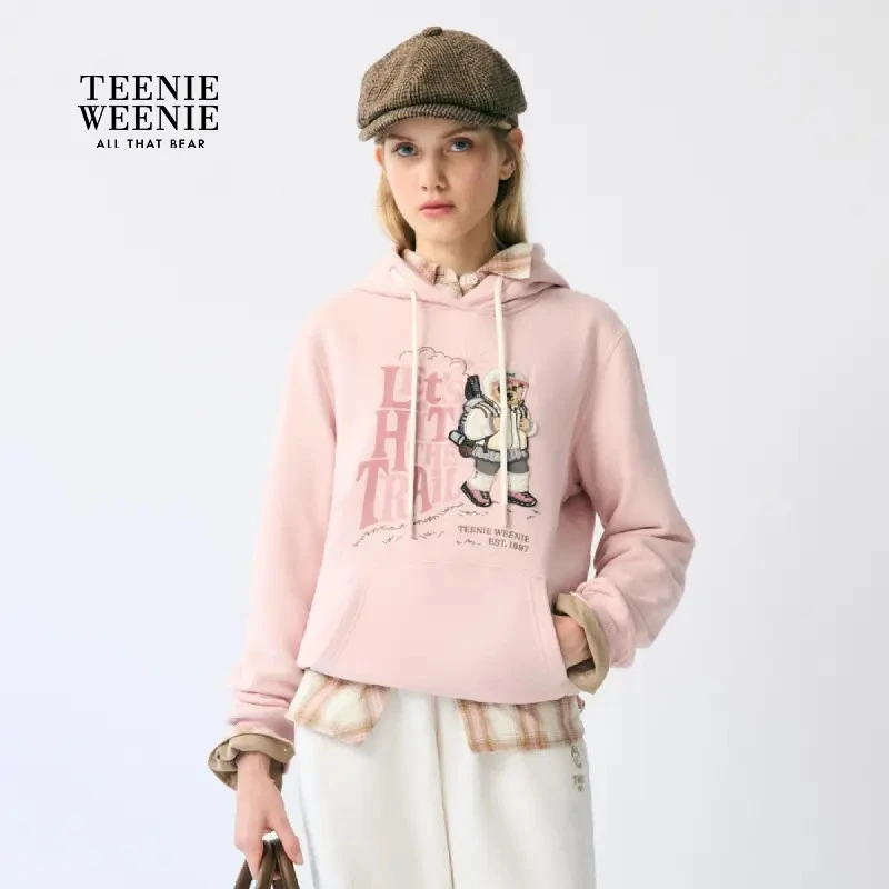 TeenieWeenie小熊女卫衣25温暖舒适大熊图案连帽上衣TTMA254TC4K